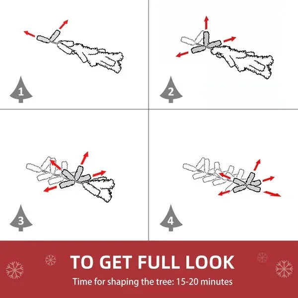 5ft Artificial Christmas Tree Home Decoration Automatic Open White EX-STOCK Canada