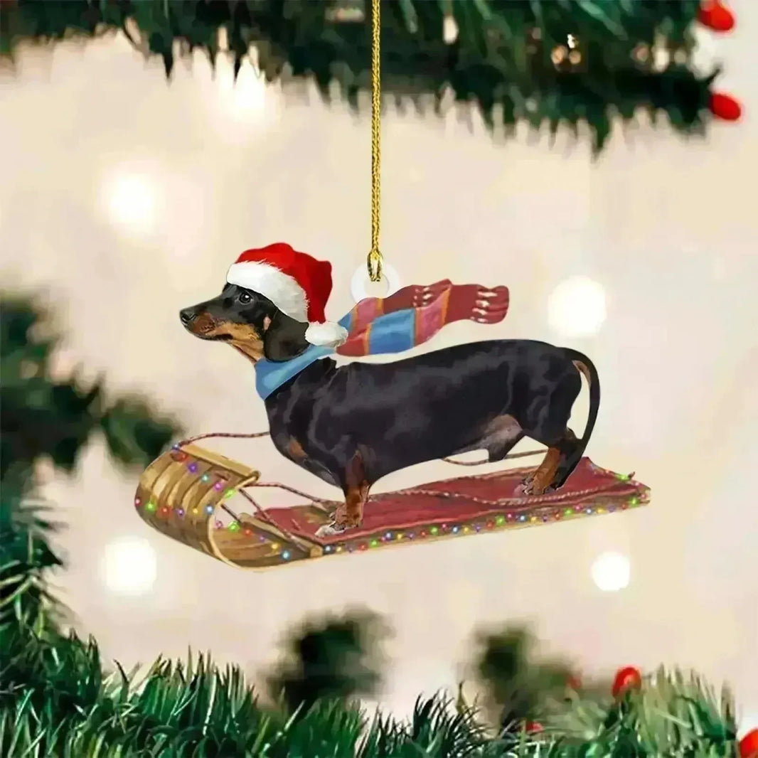 Christmas Sausage Dog Decorations Home - EX-STOCK CANADA