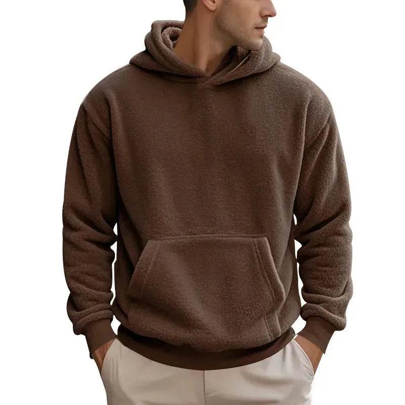 Fall Winter Fleece Plush thick Hoodie Pullover tops for men - EX-STOCK Canada