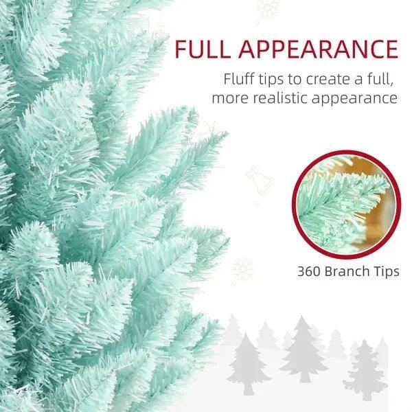 Sapin de Noël en forme de crayon de 6 pieds, sapin de Noël artificiel mince pour décoration de fête de Noël, bleu dégradéEX-STOCK Canada