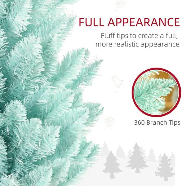6ft Pencil Christmas Trees, Skinny Artificial Christmas Tree For Xmas Holiday Decor, Gradient Blue EX-STOCK Canada