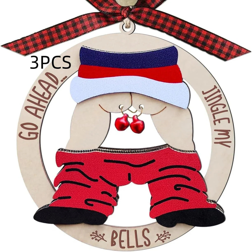 Christmas Gift Pendant Bell Wooden Hanging Decoration Pendant EX-STOCK Canada