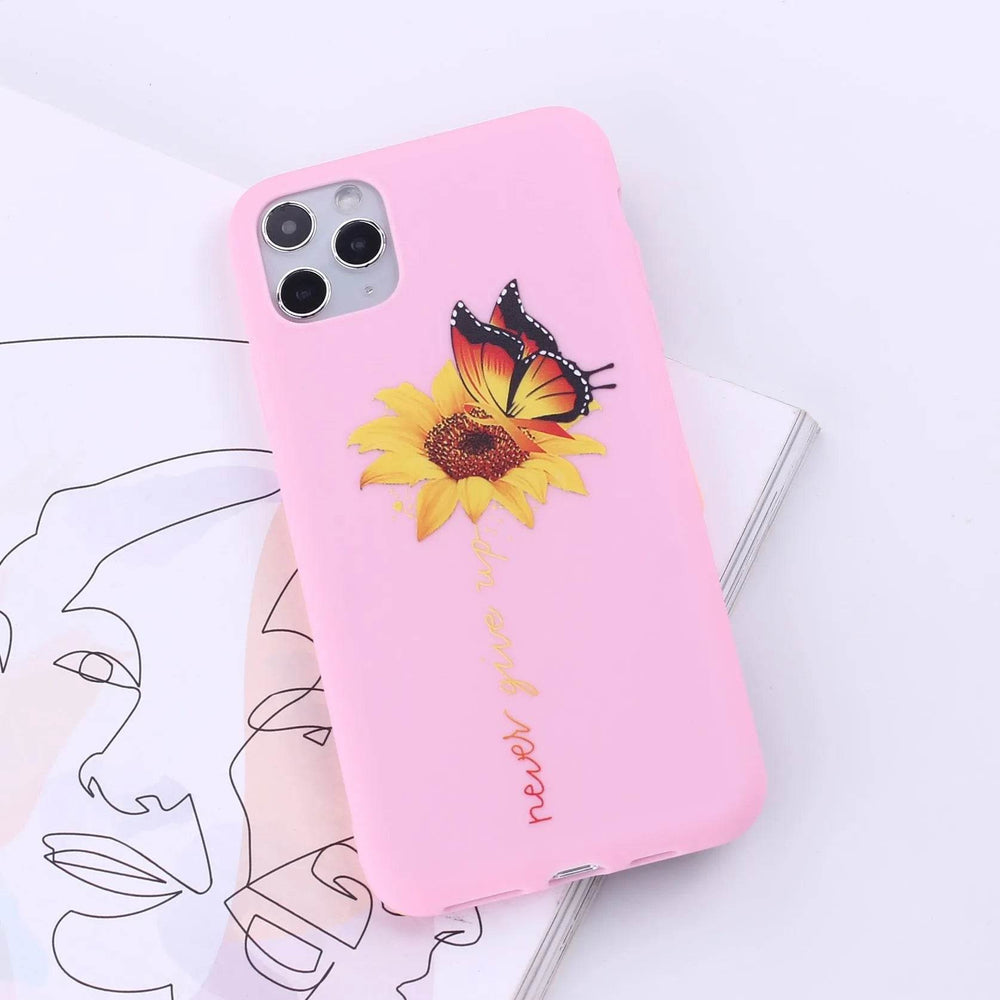 Floral Printed Liquid Silicone mobile phone case Unisex - EX-STOCK Canada
