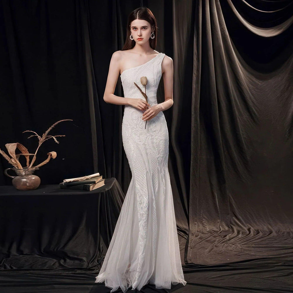 Women's High-end Entry Lux Elegant Socialite Dinner Party Sexy Long Slimming Fishtail Dress EX-STOCK Canada