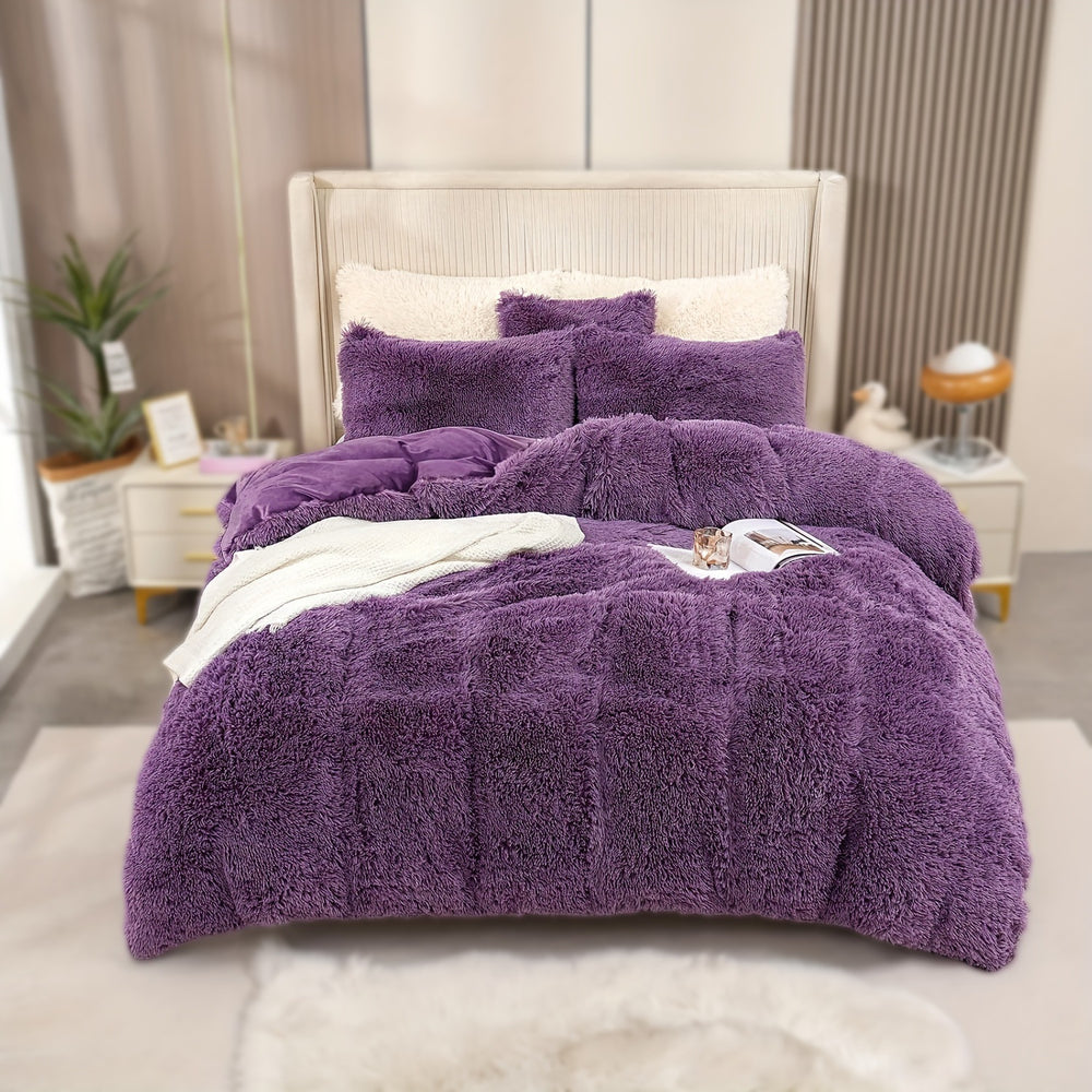 4PCs Plush Duvet Cover Set Luxury Ultra Soft Velvet Duvet EX-STOCK Canada