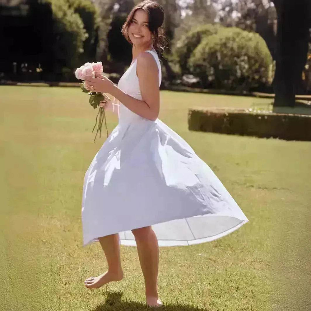 Women's Summer French Seaside Vacation Waist-tight Temperament Midi Skater Dress - EX-STOCK Canada