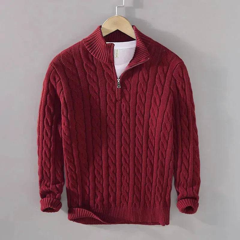 Winter Half Zip Knitted Pullover Sweater for Men - EX-STOCK Canada