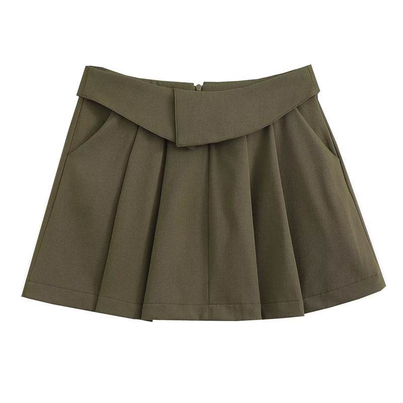 European And American Style College Style High Waist Mini Pleated Skirt - EX-STOCK Canada
