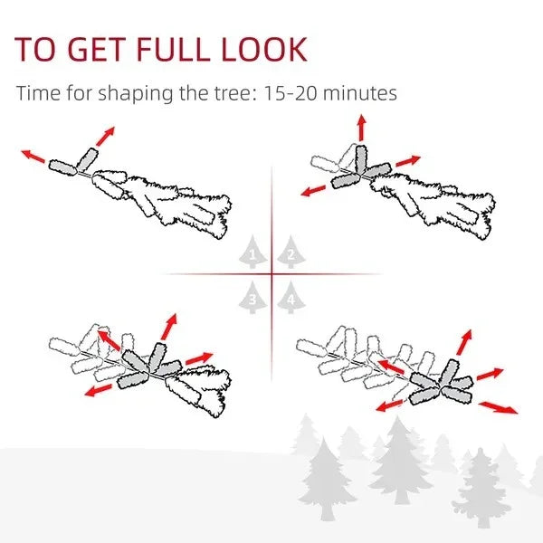 6FT Indoor Christmas Tree Artificial Decoration Xmas Gift With Metal Stand 375 Tips EX-STOCK Canada