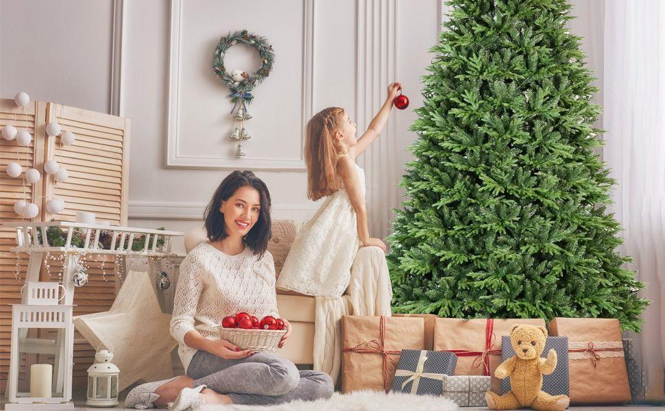 Sapin de Noël artificiel hybride en PE et PVC de 4 pieds avec armature en fil d'acierEX-STOCK Canada