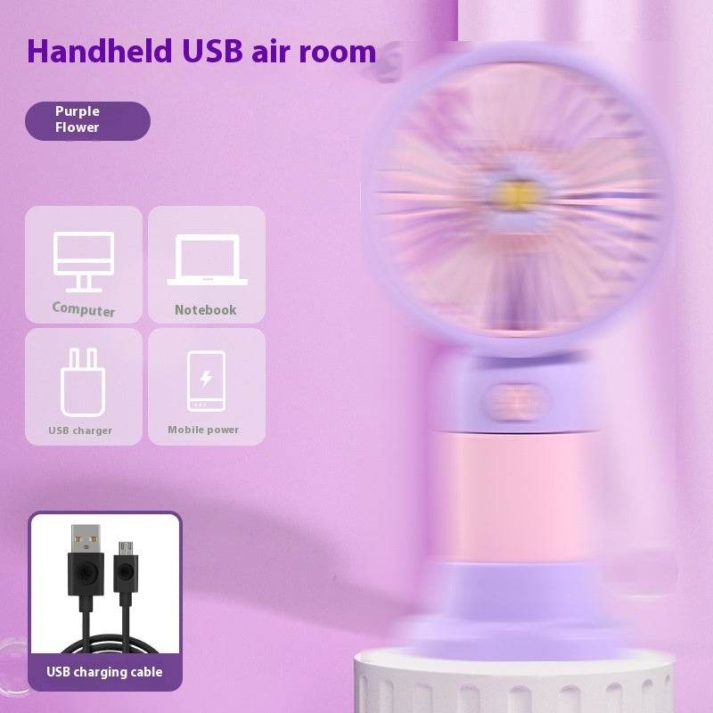 Small Handheld Fan Desktop Cartoon Mini Electric Usb Student Portable Gift - EX-STOCK Canada
