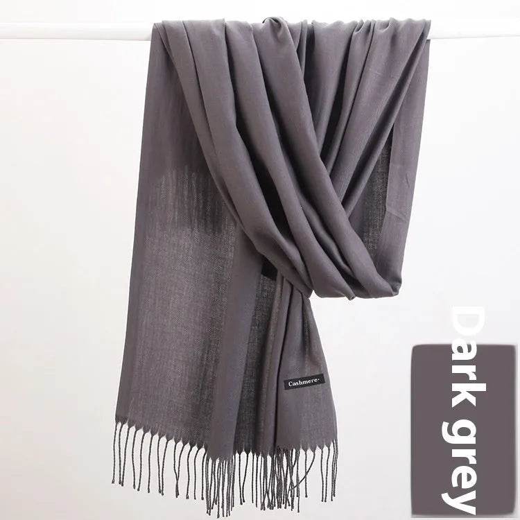 Pure Color Warm Keeping Scarf All-match Cashmere Shawl - EX-STOCK Canada