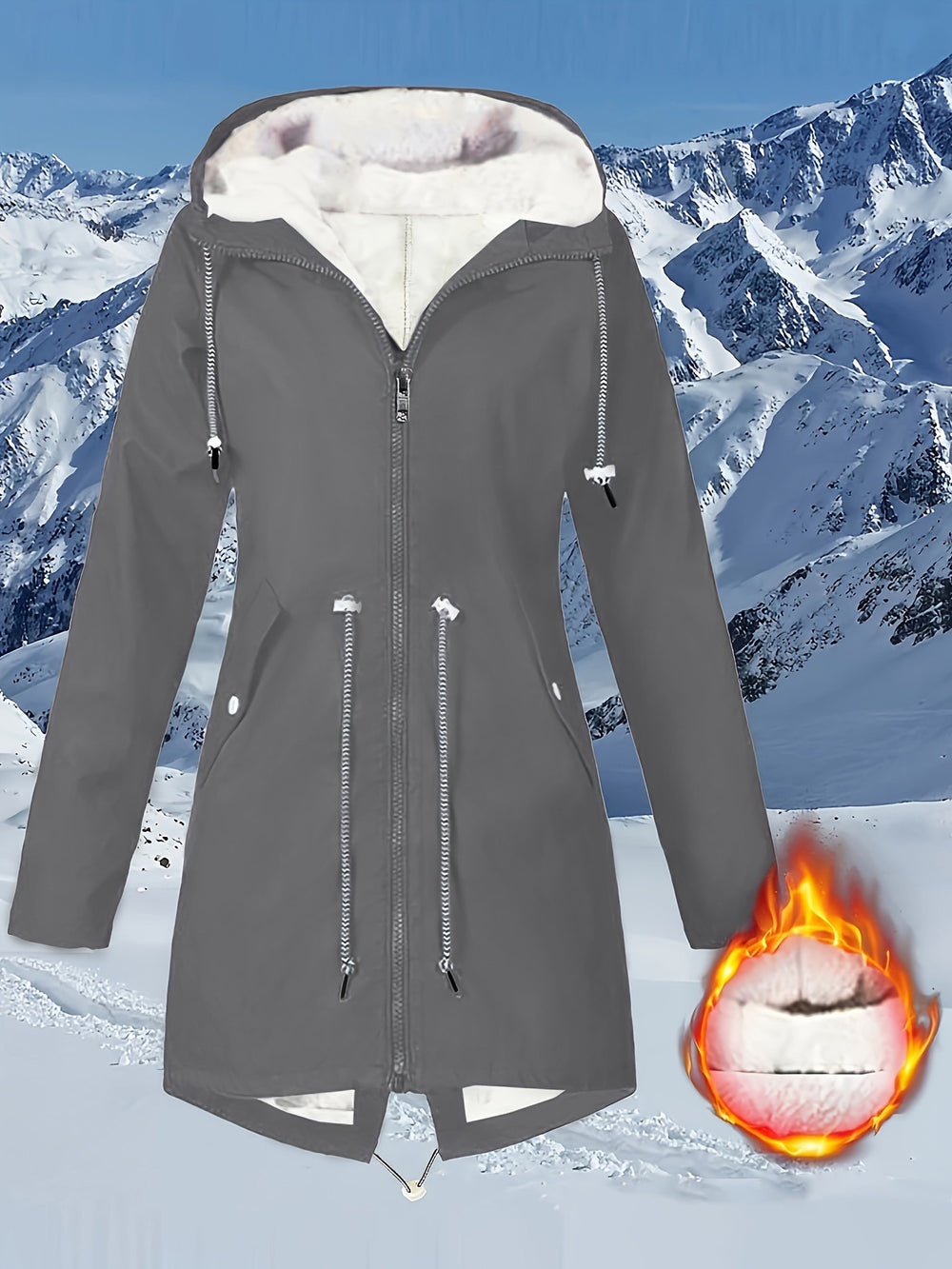 Women's Hooded Plush-Lined Coat ā 6 Colours, Sā5XL
