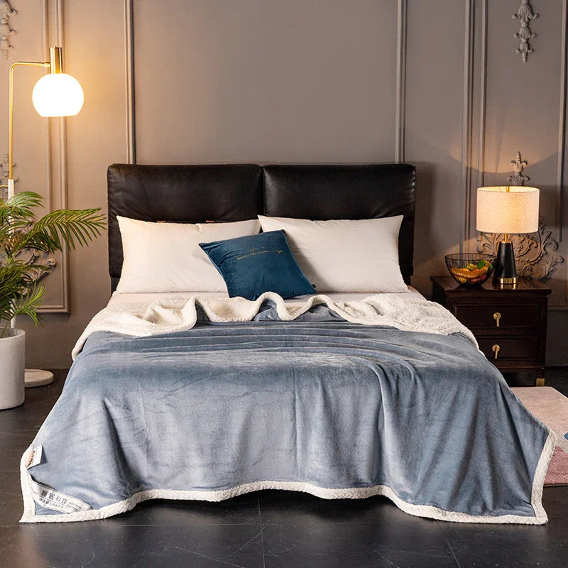 بطانية مزدوجة الصوف بطانية صوفية بطانية صوفية سميكةEX-STOCK Canada