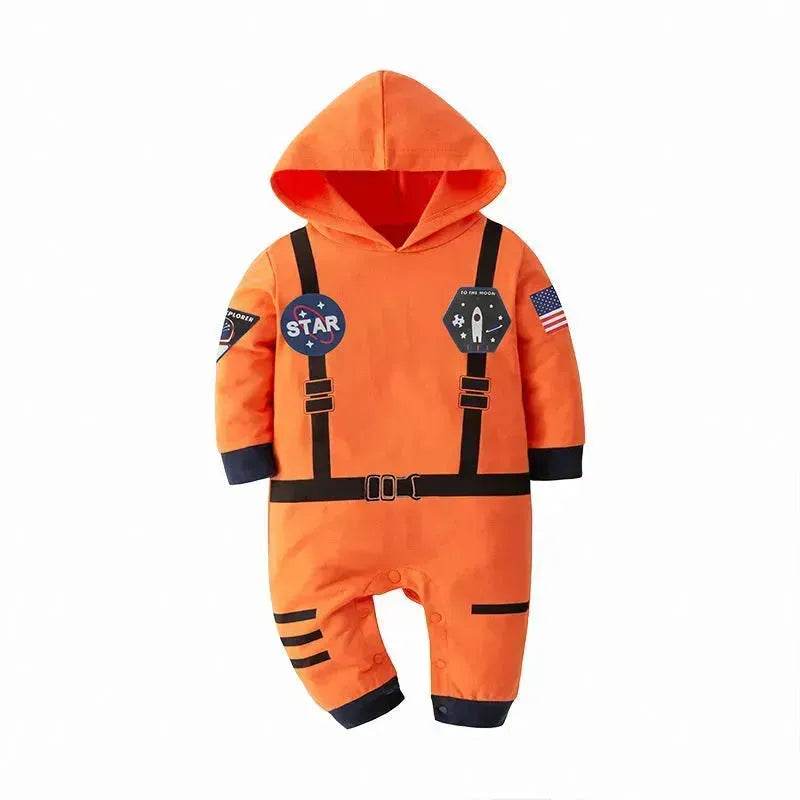 Space Suit Summer Long-sleeved Jumpsuit Holiday Pullover Clothes Baby boy Astronaut costume - EX-STOCK Canada