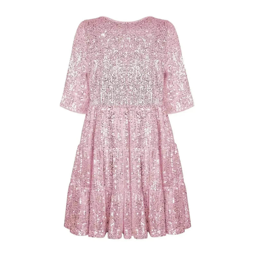 Elegant ladies Sequined Short Mini Skater Dress - EX-STOCK Canada