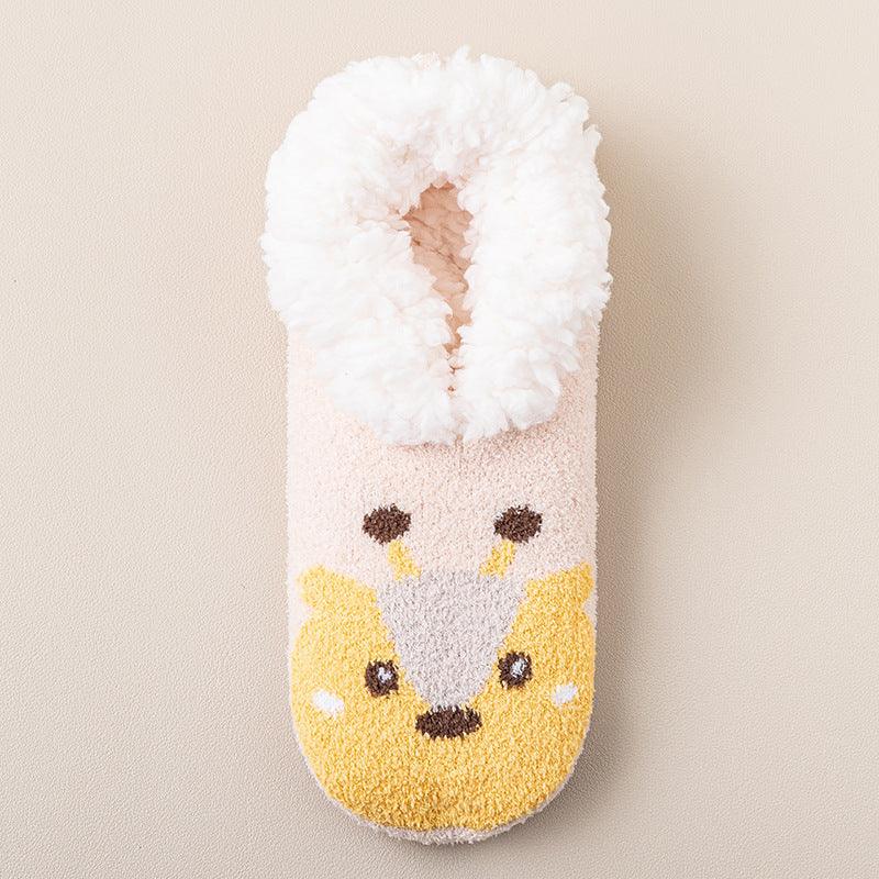 Thickened Room Socks Indoor Non-slip Silicone Lambswool Socks EX-STOCK Canada