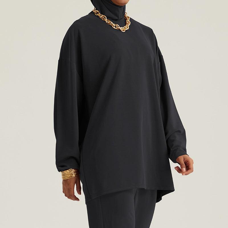 Middle Eastern Muslim Women's Loose Outerwear Long Sleeve Pants Suit - EX-STOCK Canada