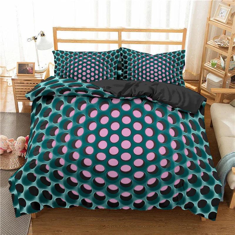 Housse de couette trois pièces pour literie à impression numériqueEX-STOCK Canada