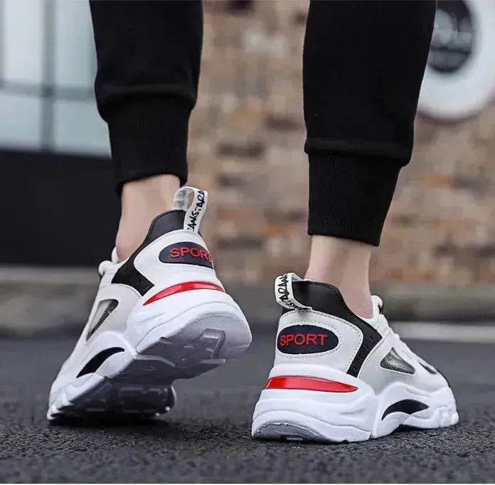 Y2K Fashion Outfit White Sneakers Men Non Slip Walking Running Shoes Sports - EX-STOCK Canada