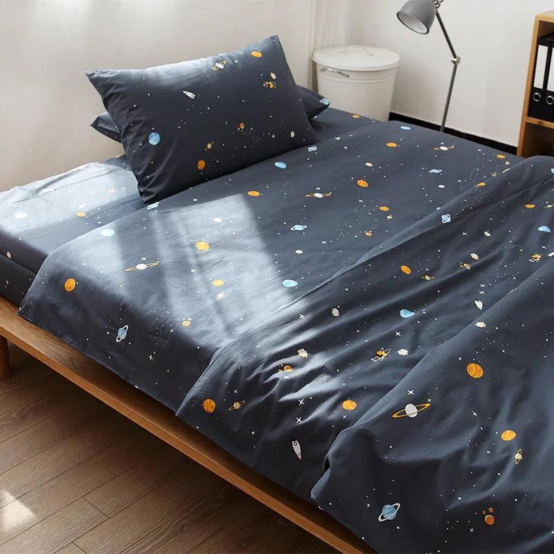 Housse de couette en coton de style dessin animé fantastique, linge de lit en coton purEX-STOCK Canada