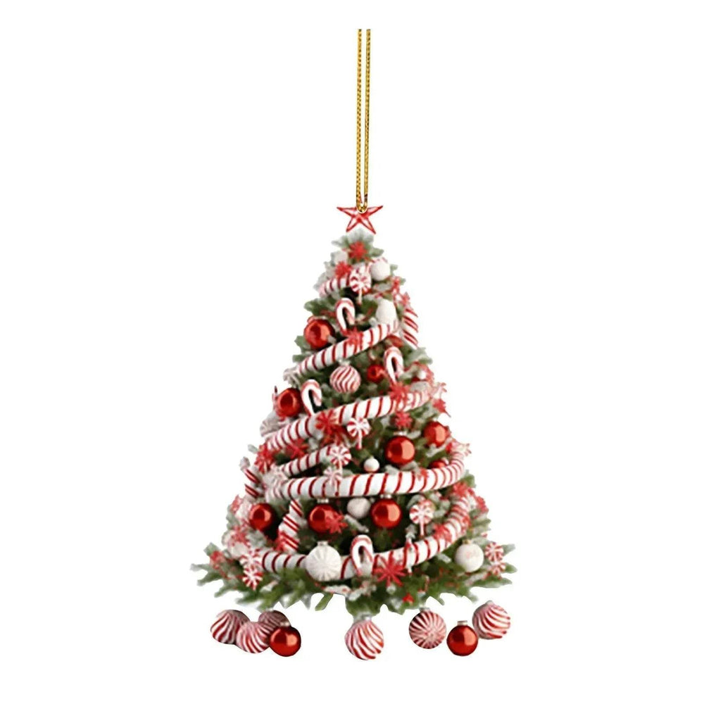 Christmas Tree Pendant Holiday Decoration Acrylic Flat Decorations - EX-STOCK Canada