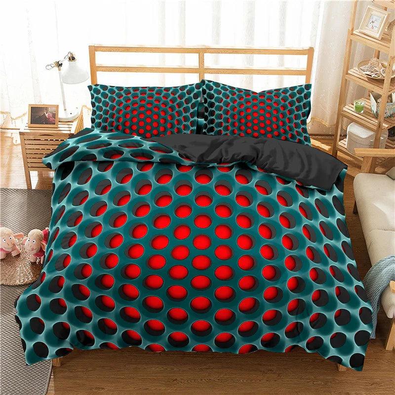 Housse de couette trois pièces pour literie à impression numériqueEX-STOCK Canada