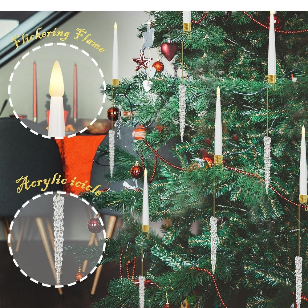 Bougie de Noël LED intérieure Ornements de sapin de Noël pour les vacances Décoration d'atmosphère festive Pendentif de NoëlEX-STOCK Canada