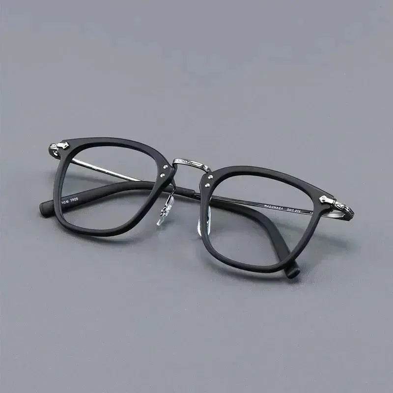 Pure Titanium Vintage Rectangle Crystal Transparent Myopia Glasses Reading Unisex Spectacle Frame Designer Eyeglasses GMS806 Eyewear - EX-STOCK Canada
