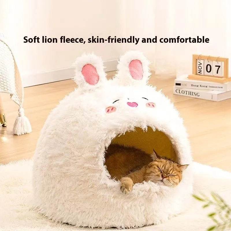 Closed Warm Plush Pet Cat Nest - EX-STOCK Canada