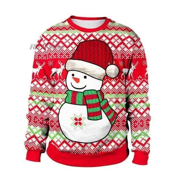 Ugly Christmas Sweater Santa Elf Couple Sweatshirt - EX-STOCK Canada