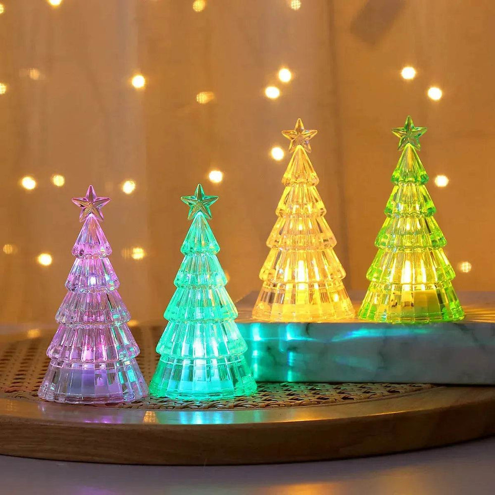 Christmas Lawn Decoration Light-emitting Christmas Tree Crystal Small Night Lamp - EX-STOCK Canada