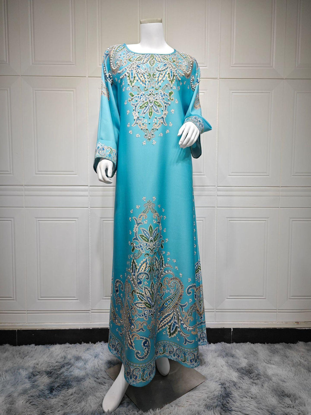 Muslim Robe Printed Dubai Women's Clothing Dress - EX-STOCK Canada