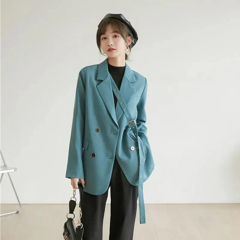Design Niche Laced Blue Blazer Women - EX-STOCK CANADA