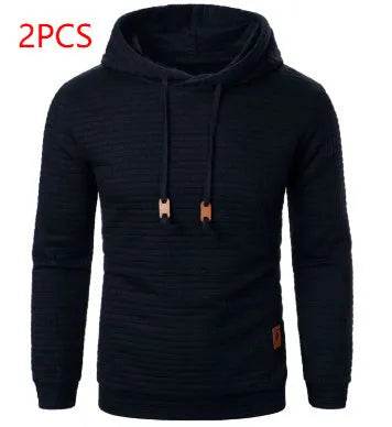 Men's Jacquard Sweatshirt Long-sleeved Hoodie Warm Color Sports Pullover Top - EX-STOCK Canada