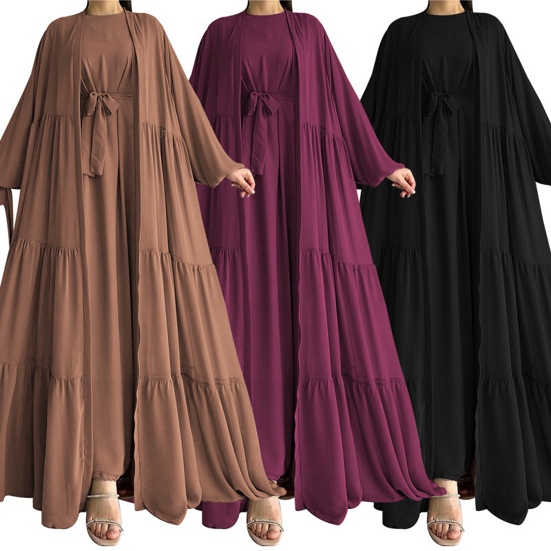 Muslim Solid Color Vest Dress Fashion EX-STOCK Canada