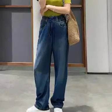 High Waist Elastic Baggy Jeans Pant For Women - EX-STOCK Canada