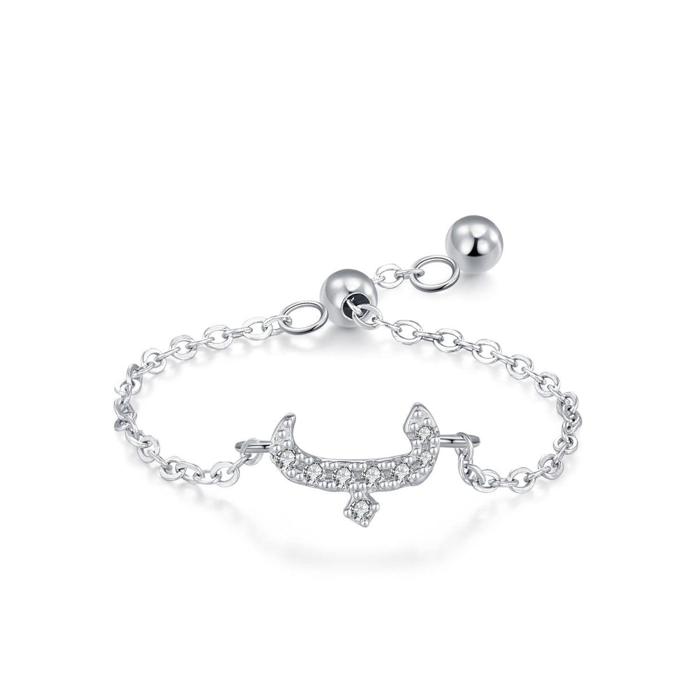 S925 Sterling Silver Niche Style Arabic Letters Pull-out Chain All-match Stackable EX-STOCK Canada