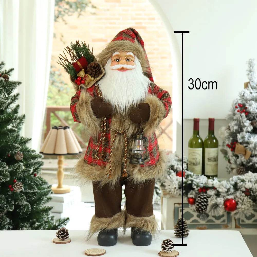 Christmas Decoration Supplies Fabric Santa Claus Doll Props Ornaments - EX-STOCK Canada