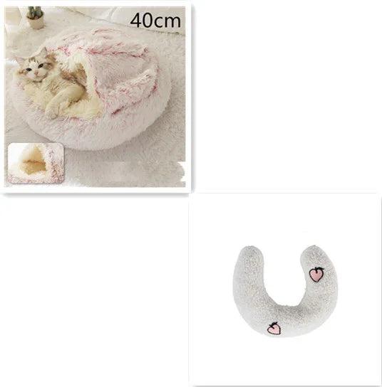 2 In 1 Dog And Cat Bed Pet Winter Bed Round Plush Warm Bed House Soft Long Plush Pets Bed Pet Products EX-STOCK Canada
