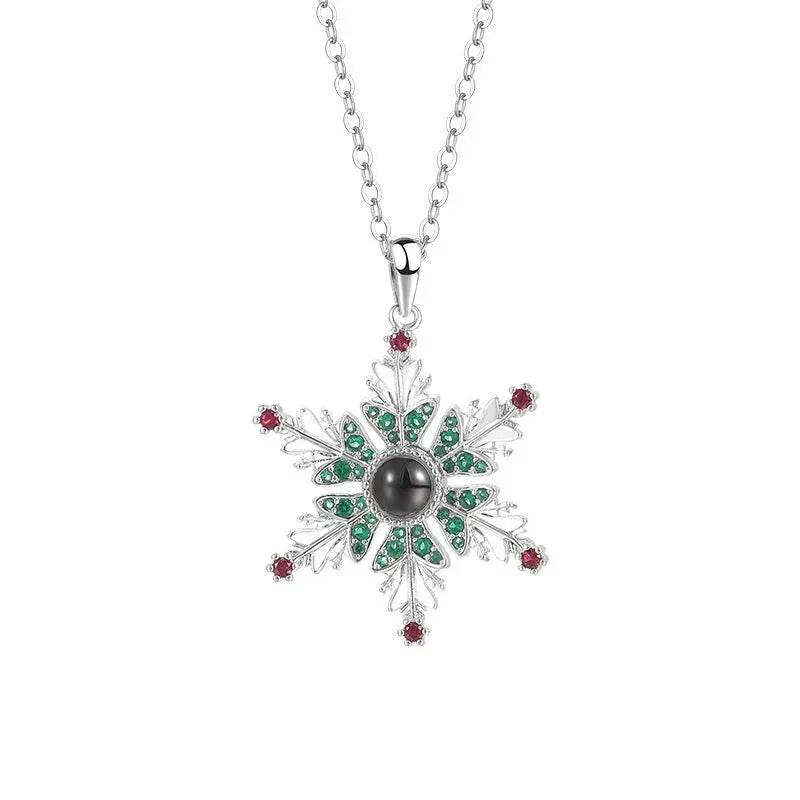 Snowflakes Christmas Necklace gift for women - EX-STOCK Canada