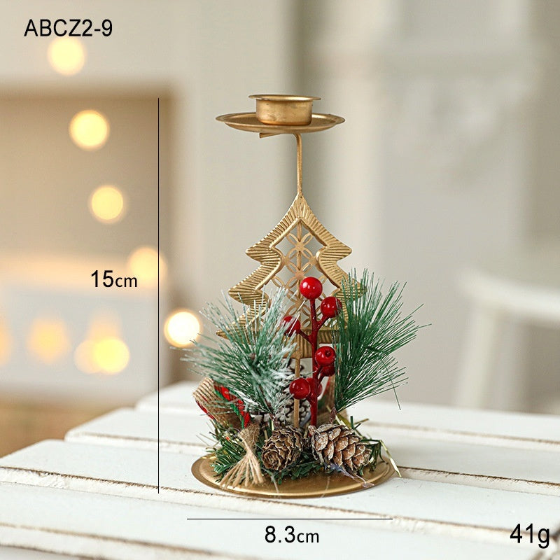 Christmas Candlestick Golden Wrought Iron Window Decoration EX-STOCK Canada