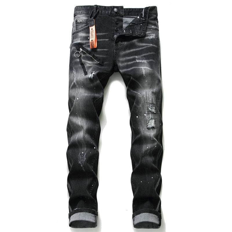 men jeans famous D2 Men slim jeans pants mens denim trousers zipper blue hole Pencil Pants - EX-STOCK Canada
