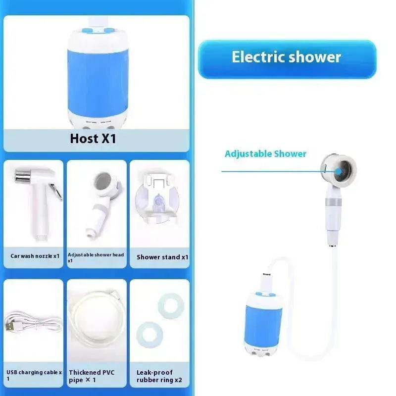 Outdoor Camping Shower Portable Electric Shower Gadgets Waterproof 5000mAh Rechargeable Battery Powered For Hiking Traveling - EX-STOCK Canada