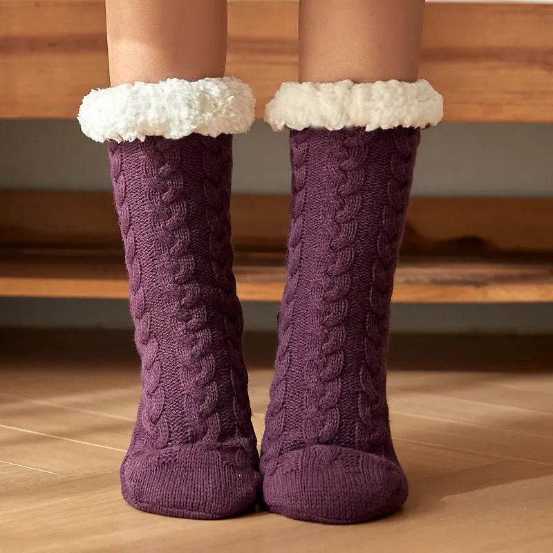 Winter Warm Knitted Plush Floor Socks Home Indoor Non-slip Carpet Socks For Men And Women - EX-STOCK Canada
