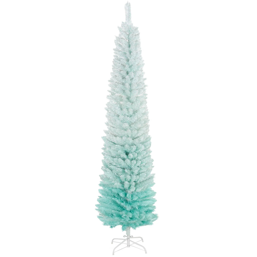 7' PVC Slim Pencil Artificial Christmas Tree 500 Branch Tips EX-STOCK Canada