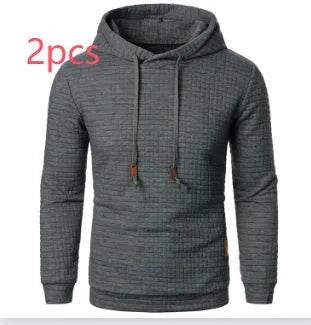Men's Jacquard Sweatshirt Long-sleeved Hoodie Warm Color Sports Pullover Top - EX-STOCK Canada