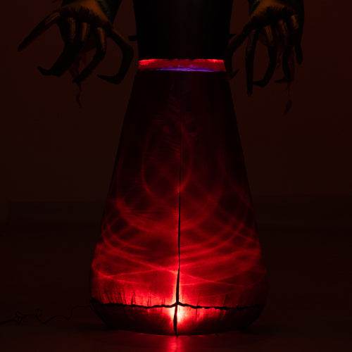 HOMCOM 7 Halloween Inflatable Outdoor Decoration Reaper Ghost Pumpkin, Blow Up LED Yard Decor For Garden, Lawn, Party, Holiday, Waterproo - EX-STOCK Canada