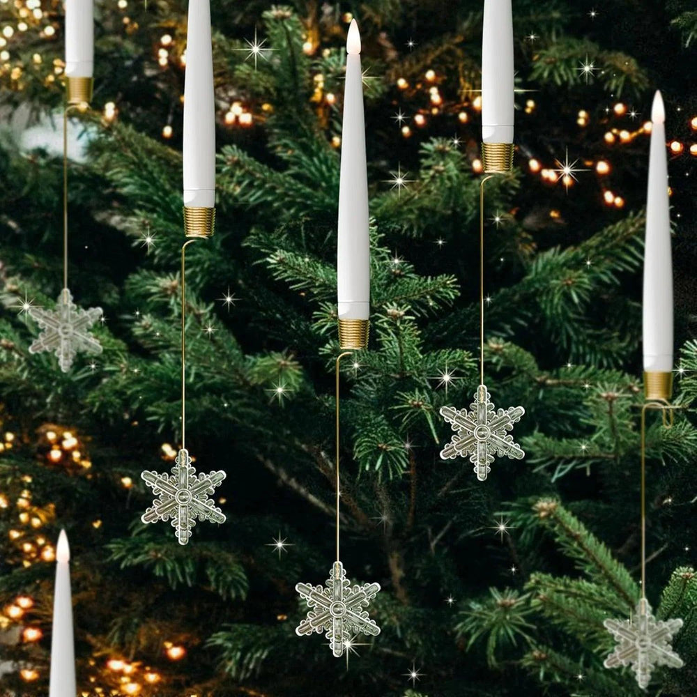 Bougie de Noël LED intérieure Ornements de sapin de Noël pour les vacances Décoration d'atmosphère festive Pendentif de NoëlEX-STOCK Canada