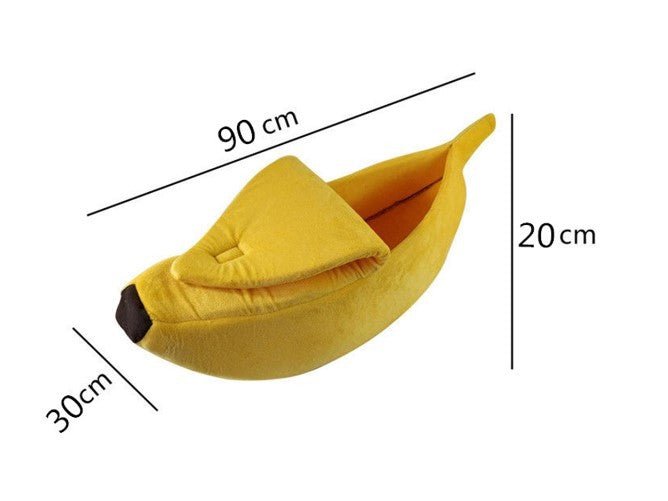 Pet House Dog Bed Banana Shape Dog House Cute Pet Kennel Nest Warm Dog Sofas Sleeping Bed EX-STOCK Canada